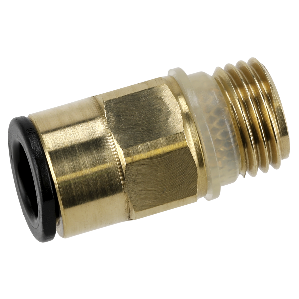 John Guest® Brass SuperThread Straight Adaptor 8mm x 1/4"BSP