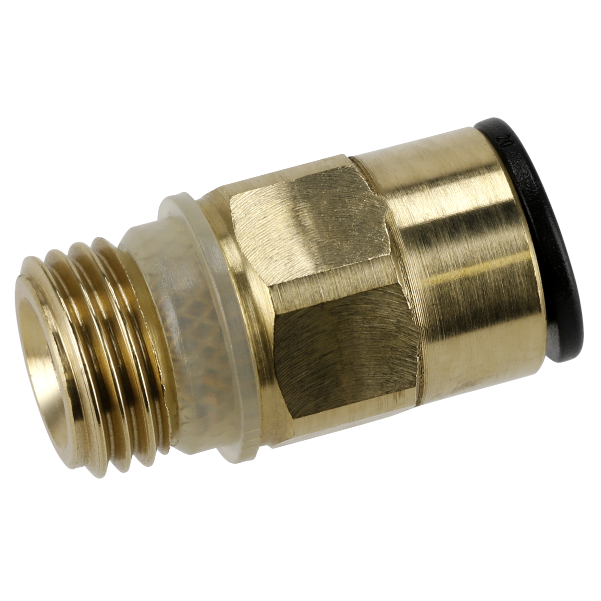 John Guest® Brass SuperThread Straight Adaptor 8mm x 1/4"BSP