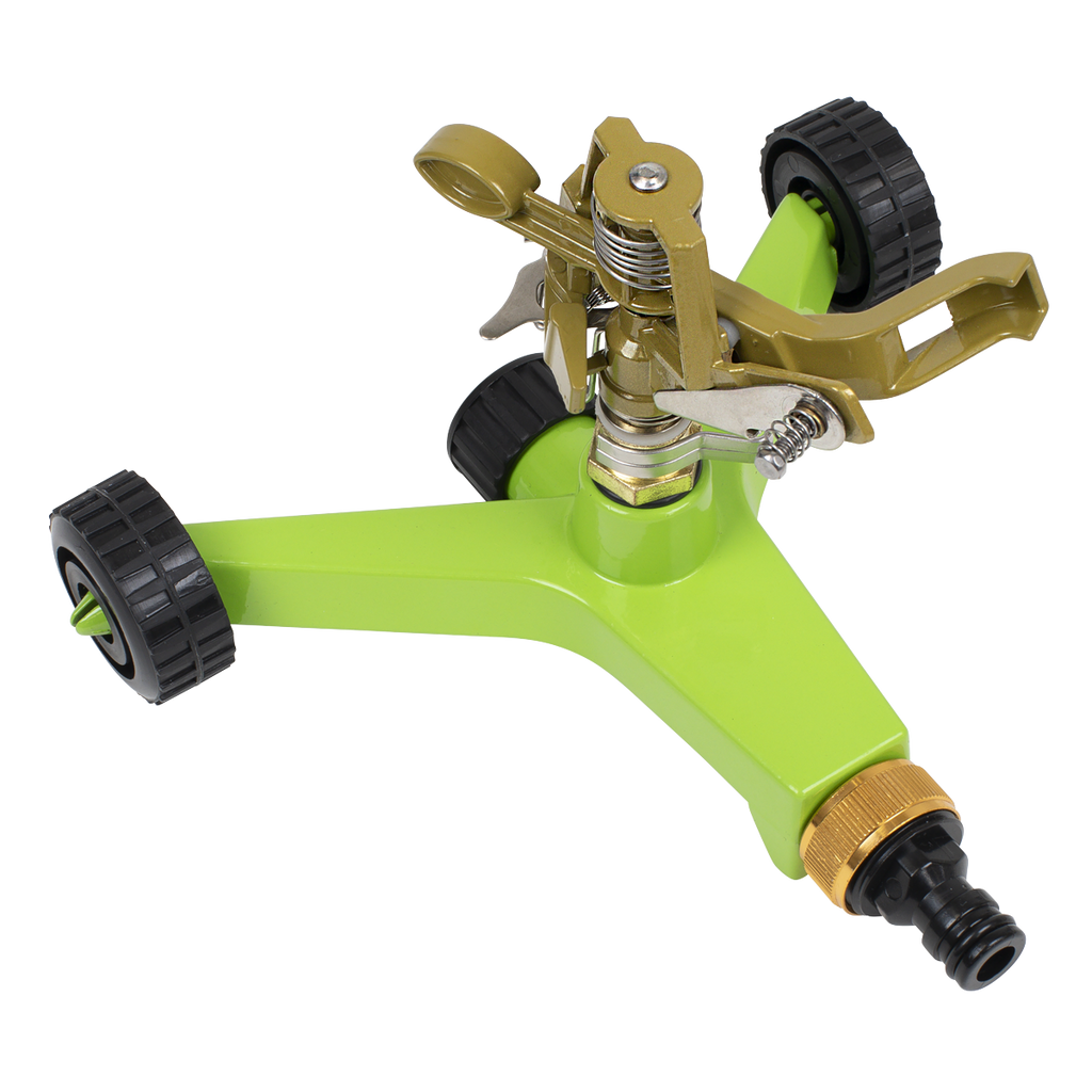 Pulsating Sprinkler with Metal Wheeled Base