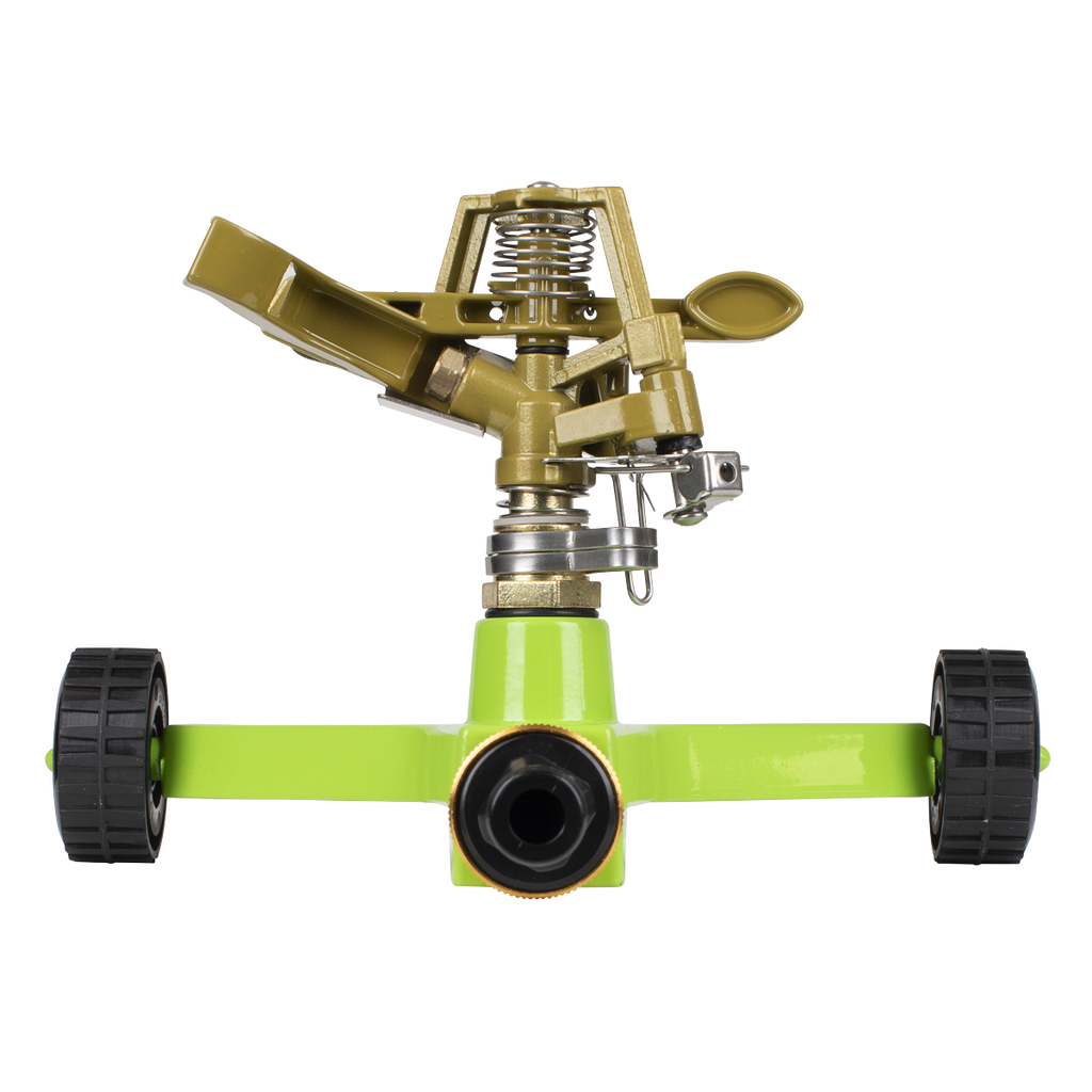 Pulsating Sprinkler with Metal Wheeled Base