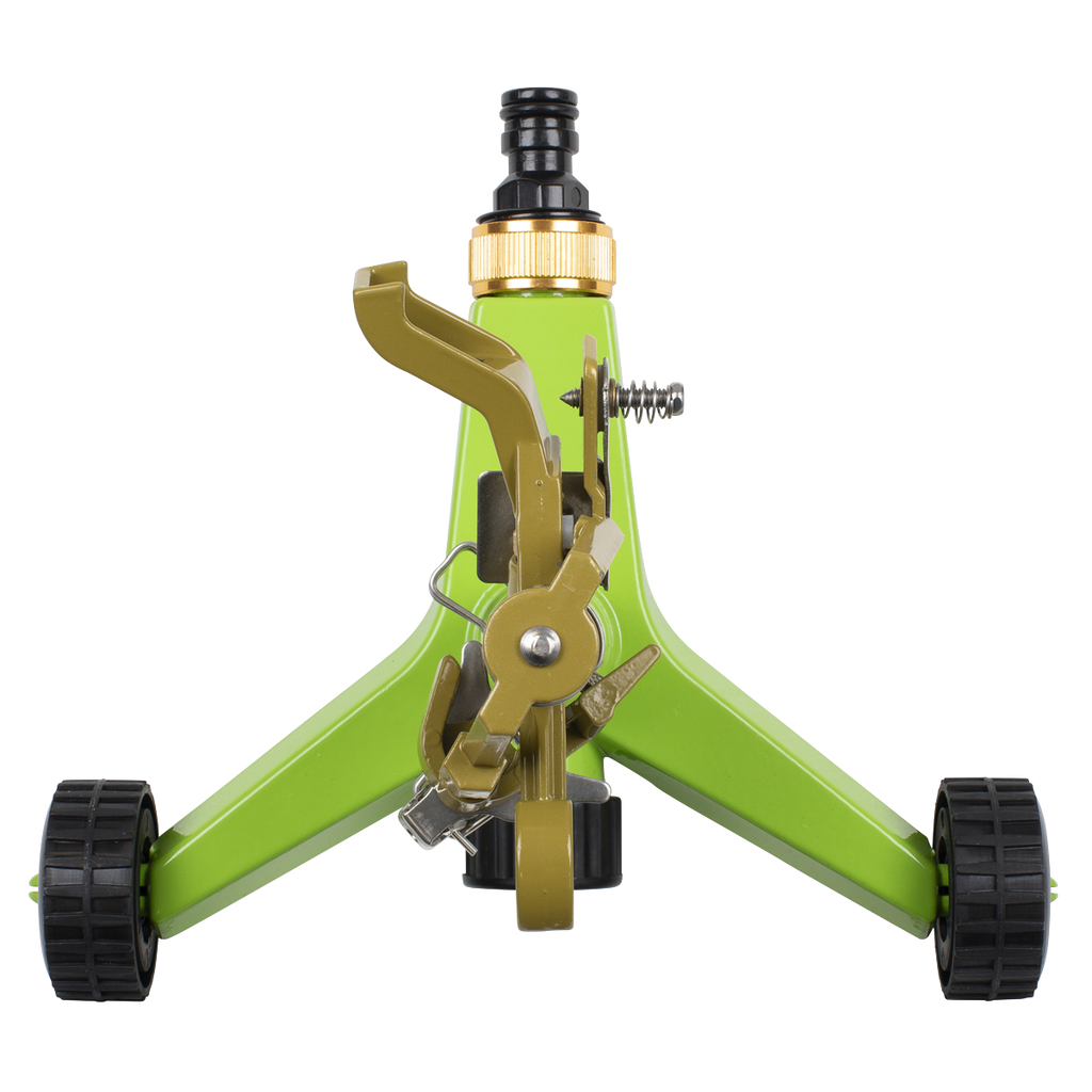 Pulsating Sprinkler with Metal Wheeled Base