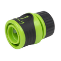 Soft-Touch Hose Connector With Water Stop & Lock 1/2"-5/8"