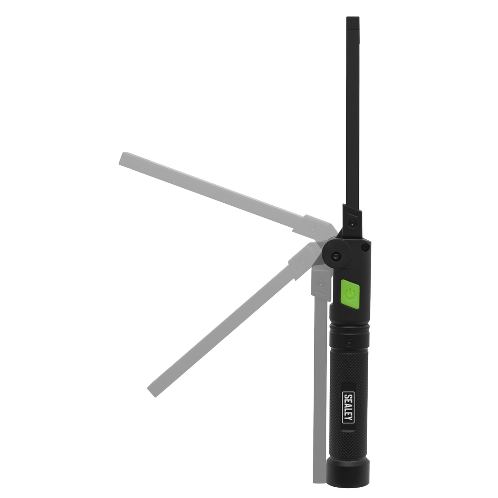Rechargeable Aluminium Folding Pocket Light 2 COB & 1 SMD LE