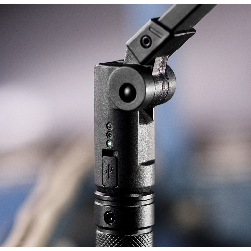 Rechargeable Aluminium Folding Pocket Light 2 COB & 1 SMD LE