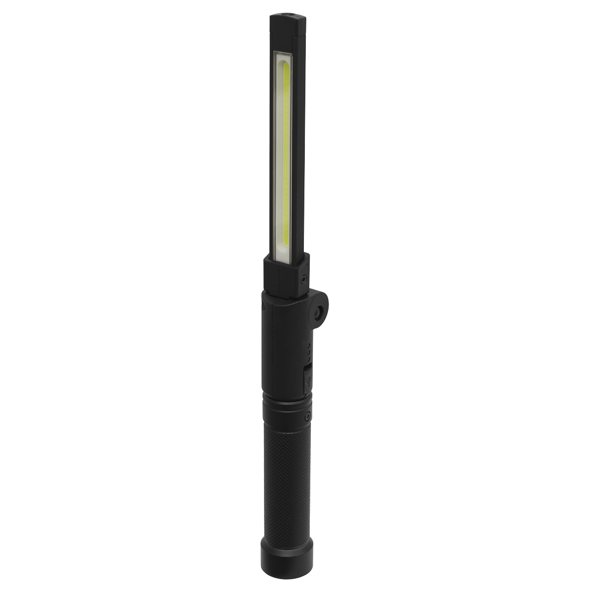 Rechargeable Aluminium Folding Pocket Light 2 COB & 1 SMD LE