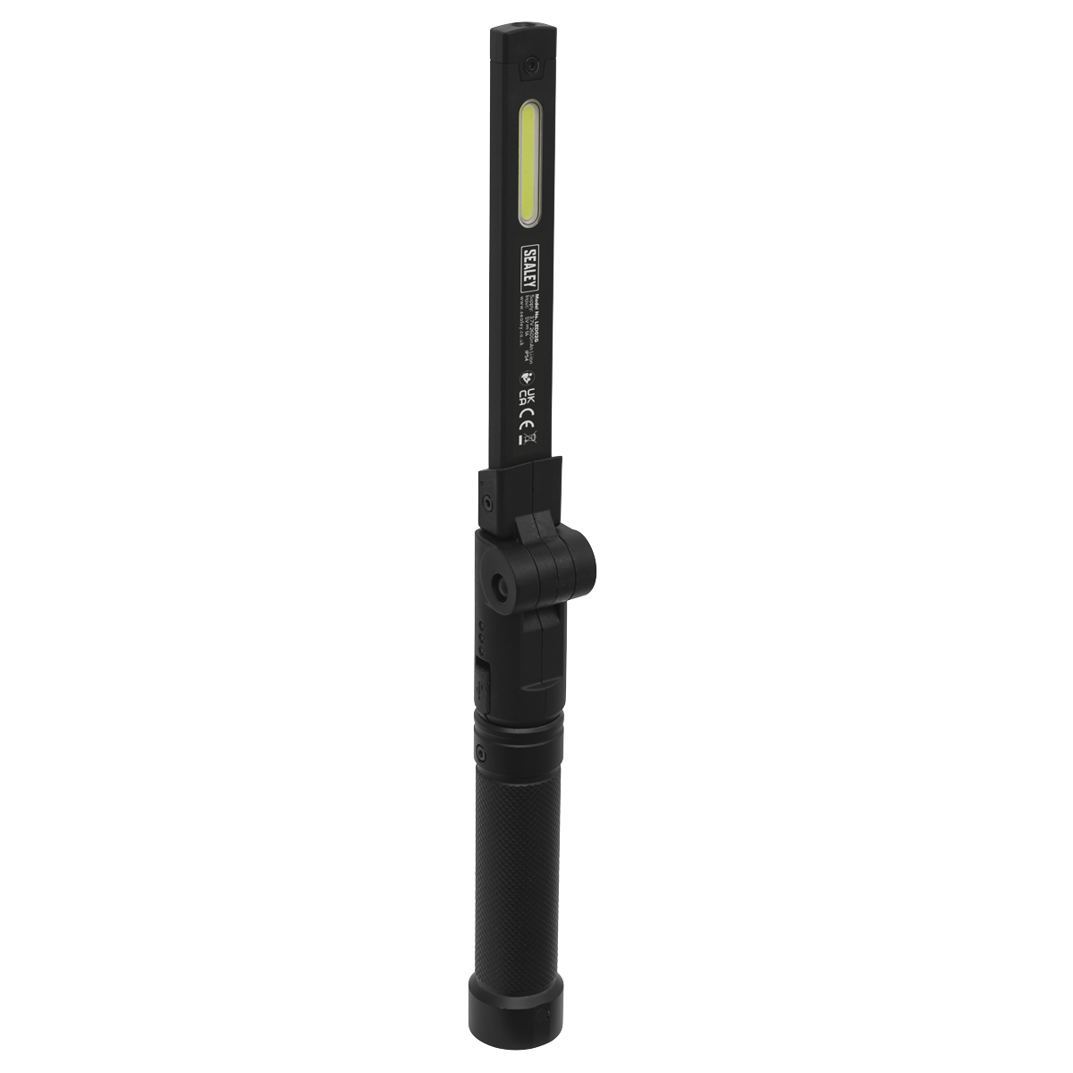 Rechargeable Aluminium Folding Pocket Light 2 COB & 1 SMD LE