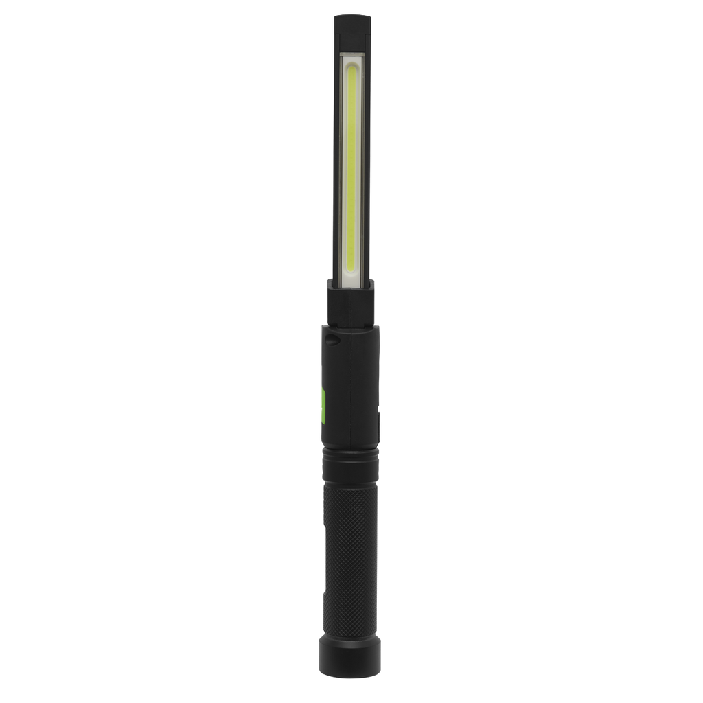Rechargeable Aluminium Folding Pocket Light 2 COB & 1 SMD LE