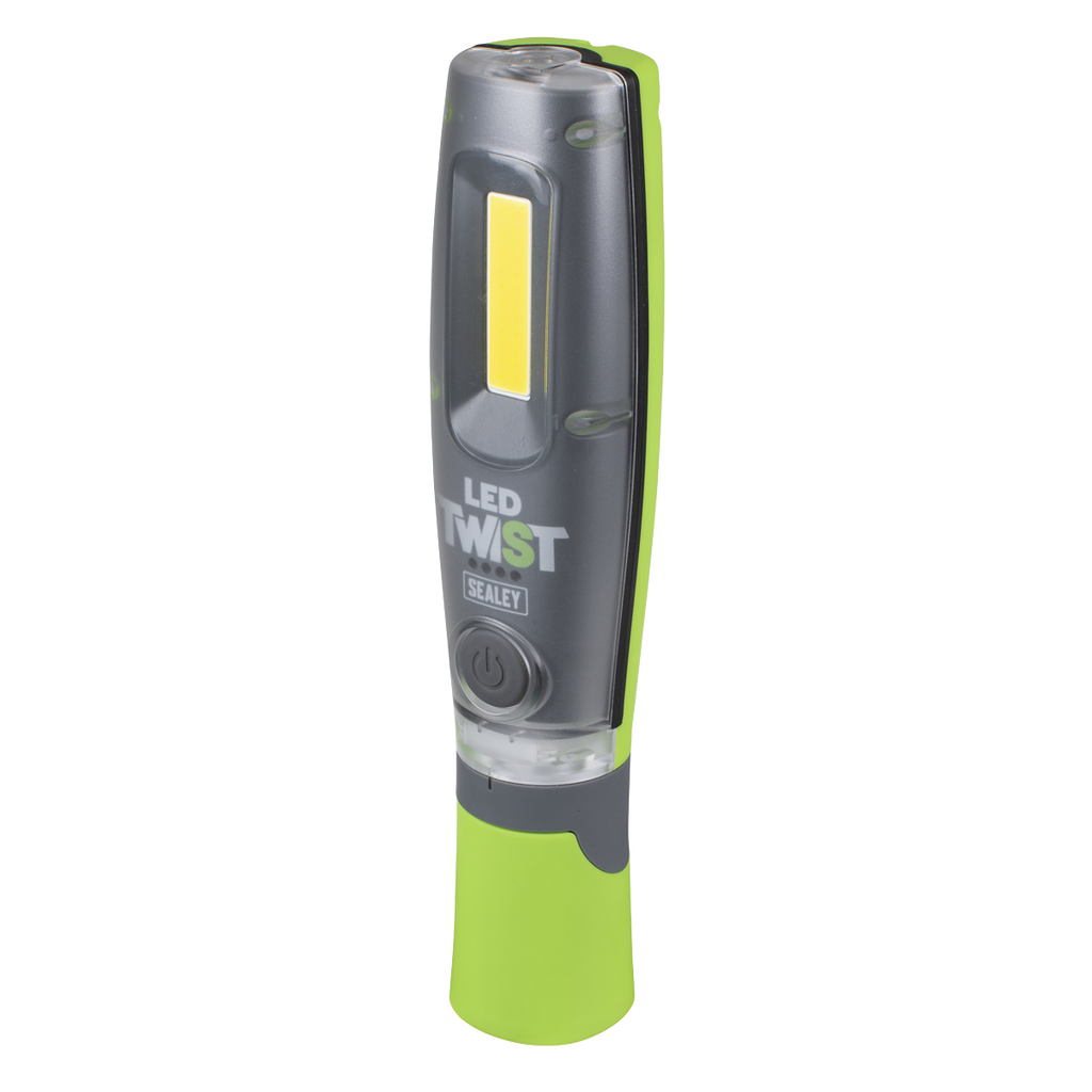 LED Twist Rechargeable Inspection Light, Green - Box of 12