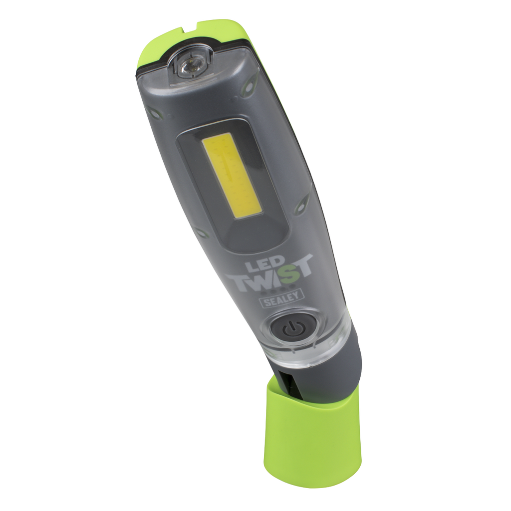 LED Twist Rechargeable Inspection Light, Green - Box of 12