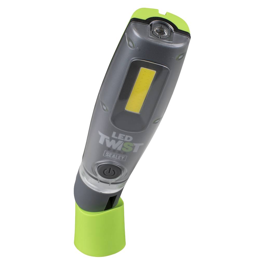 LED Twist Rechargeable Inspection Light, Green - Box of 12