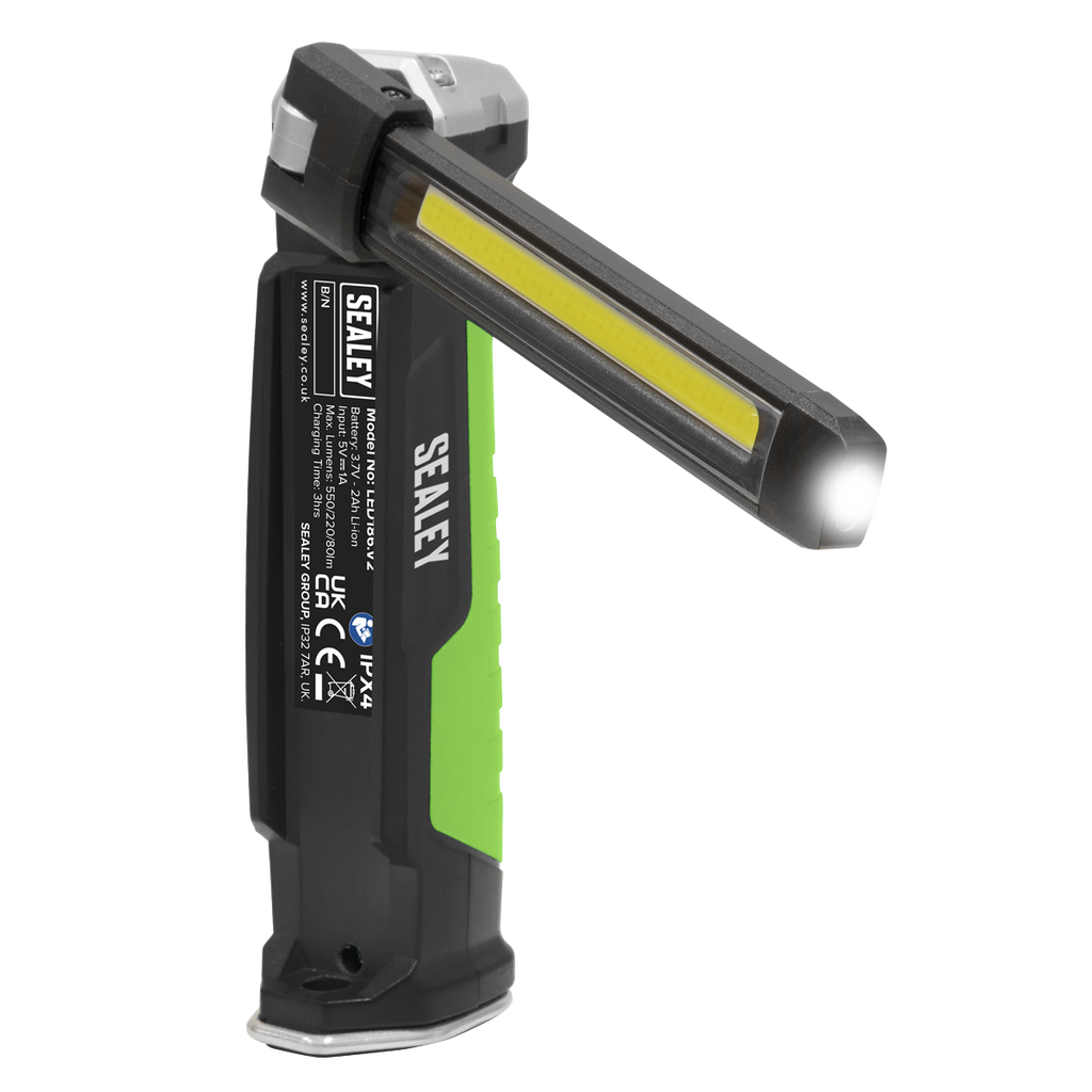 Rechargeable Slim Folding Inspection Light 6W COB LED & 1W S