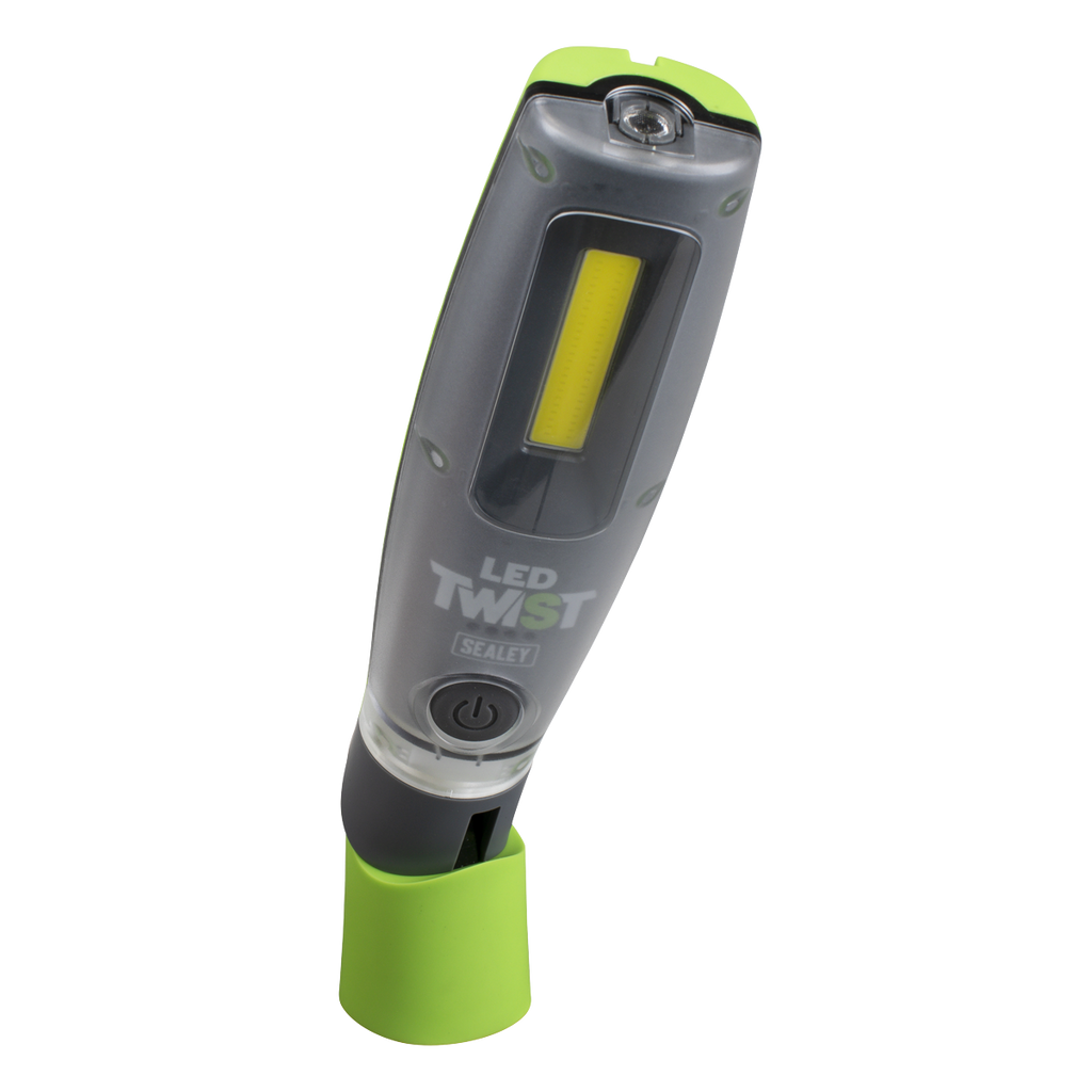 Rechargeable Inspection Light 16W COB & 1W SMD LED - Green - Display Box of 12