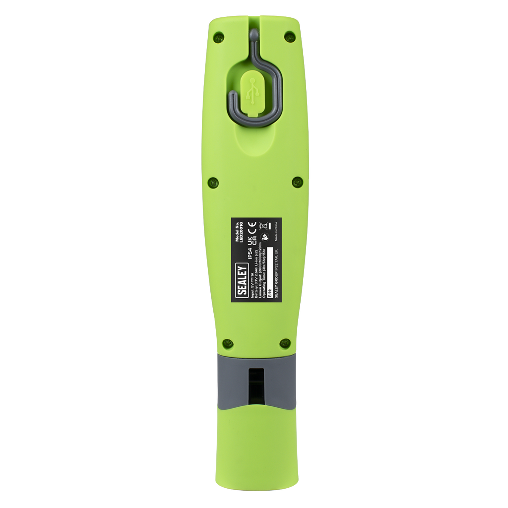 Rechargeable Inspection Light 16W COB & 1W SMD LED - Green - Display Box of 12