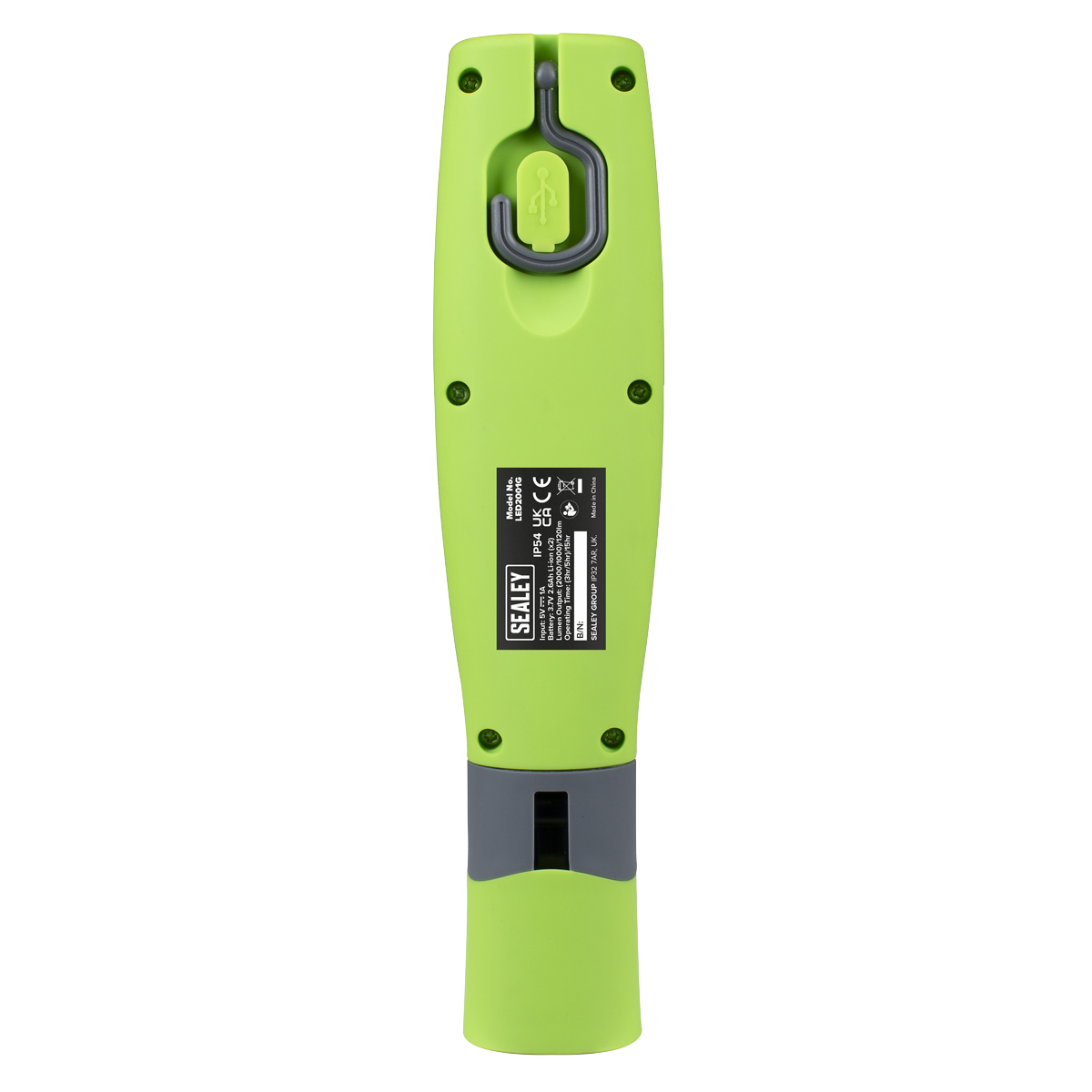 Rechargeable Inspection Light 16W COB & 1W SMD LED - Green - Display Box of 12