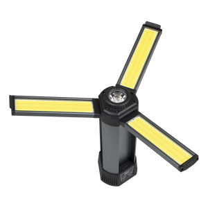 Sealey LED240 COB SMD Rechargeable Flexible Flood Work Light with Tripod, 24W 5W 230V
