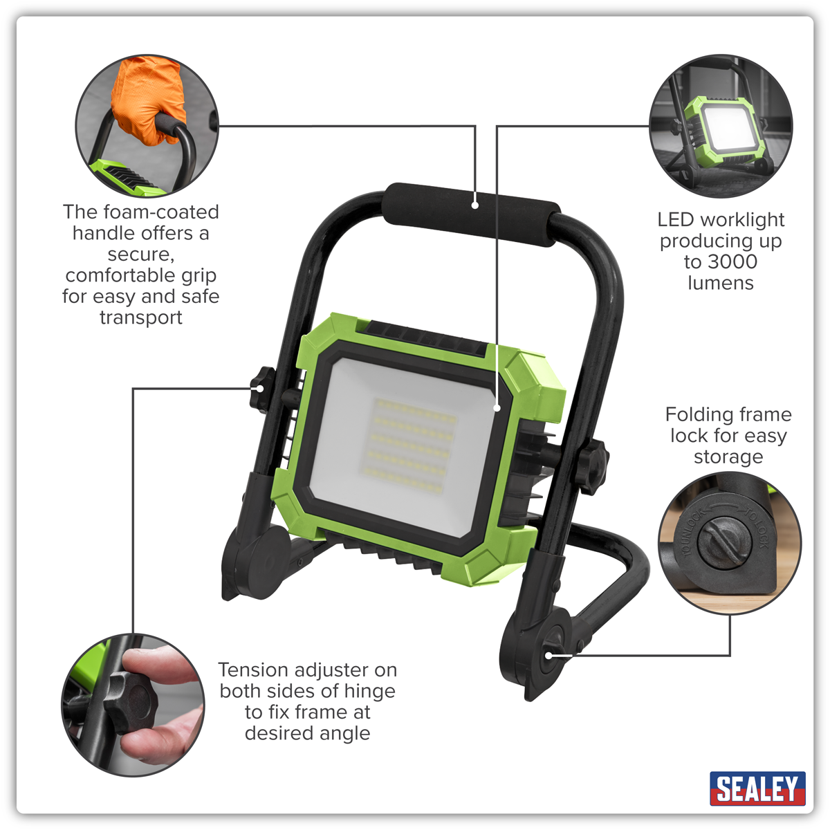 Portable Floodlight 24W SMD LED 230V