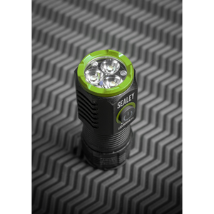 Sealey LED2500SB SMD LED Rechargeable Super Beam Pocket Light Torch, 24W, 2500 Lumens, Black