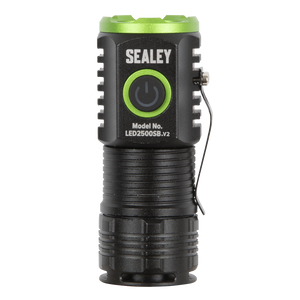 Sealey LED2500SB SMD LED Rechargeable Super Beam Pocket Light Torch, 24W, 2500 Lumens, Black