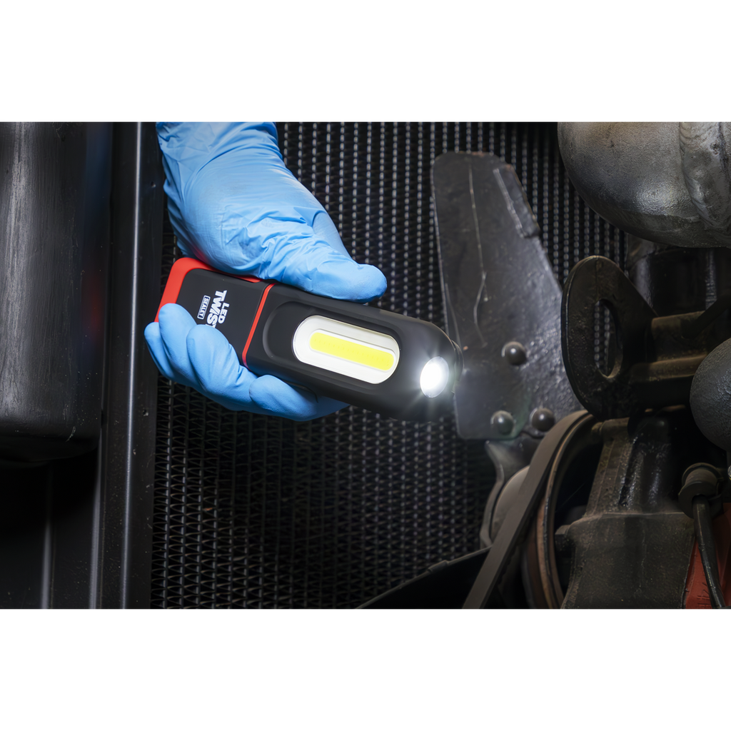 LED Twist Rechargeable Inspection Light 3W COB & 3W SMD LED