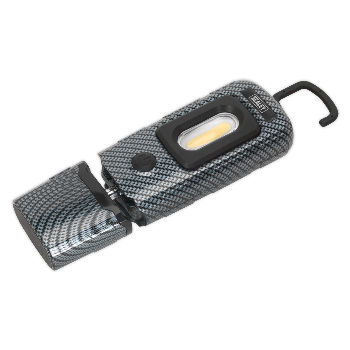 Rechargeable 360° Inspection Light 3W COB & 1W SMD LED - Carbon Fibre Effect