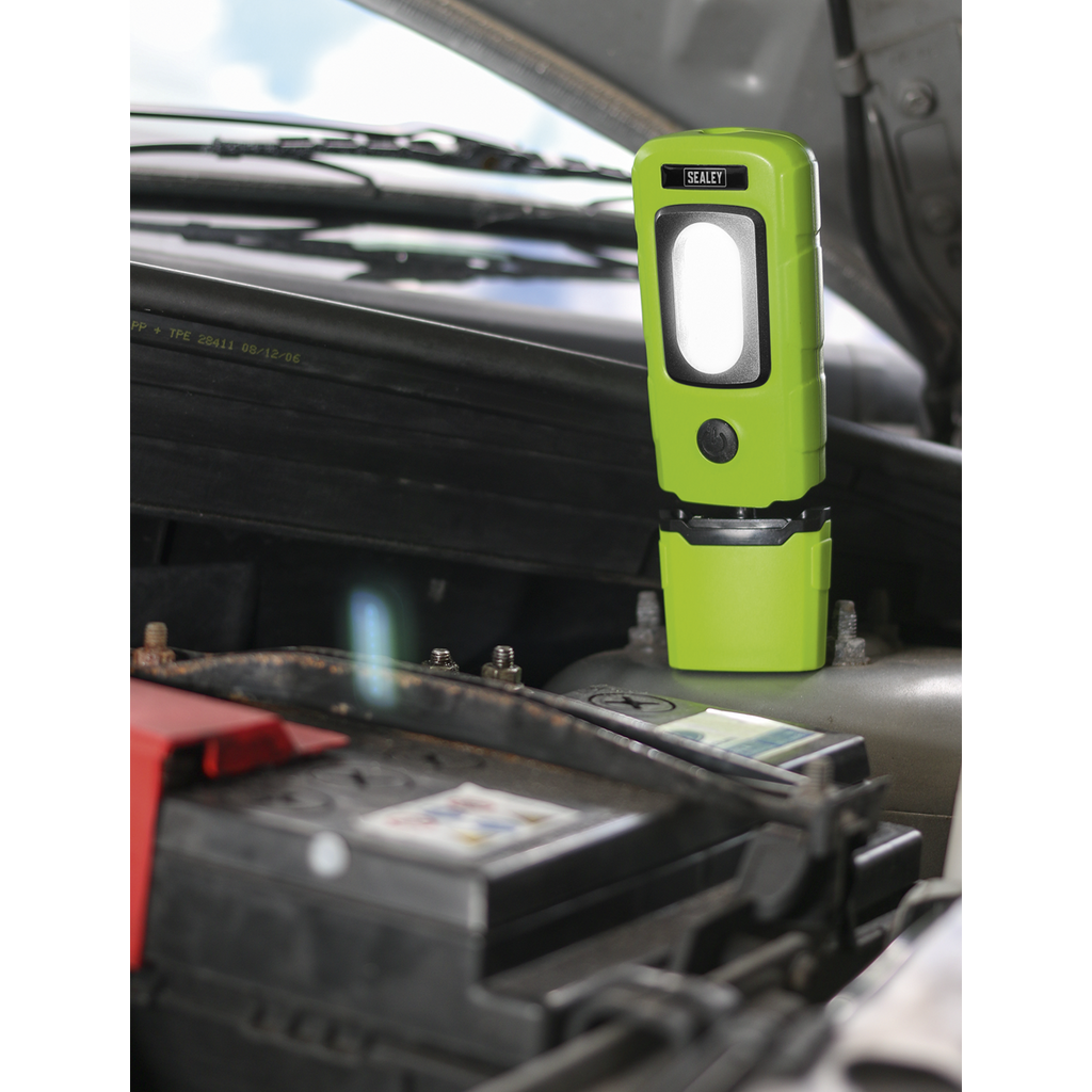 Rechargeable 360° Inspection Light 3W COB & 1W SMD LED - Gre