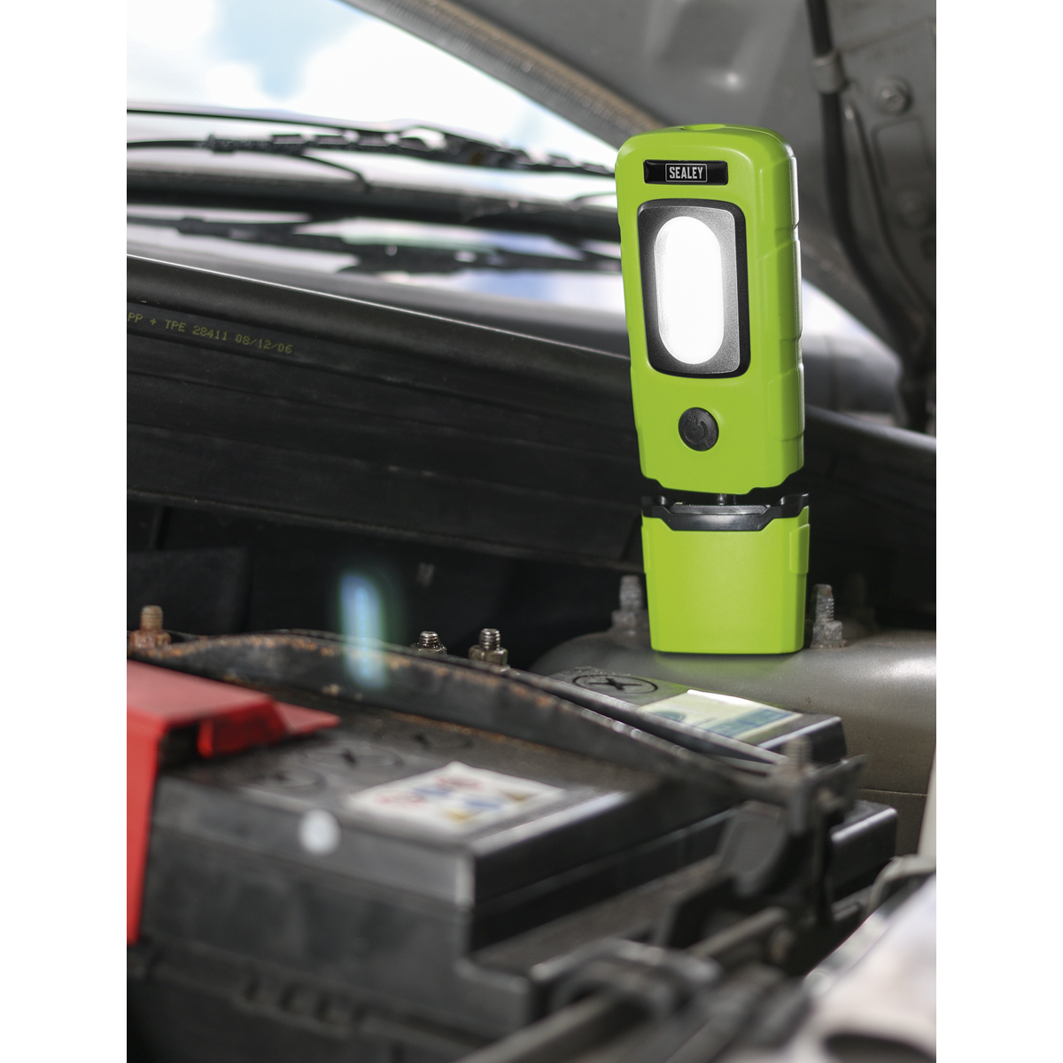 Rechargeable 360° Inspection Light 3W COB & 1W SMD LED - Gre