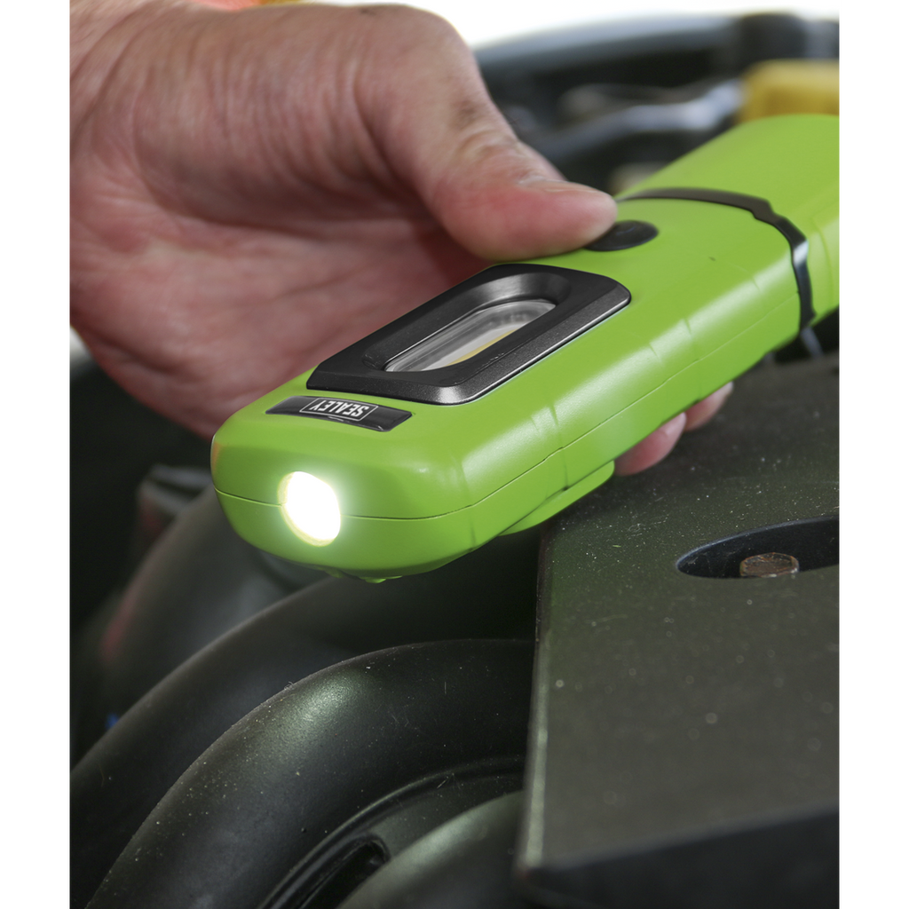 Rechargeable 360° Inspection Light 3W COB & 1W SMD LED - Gre