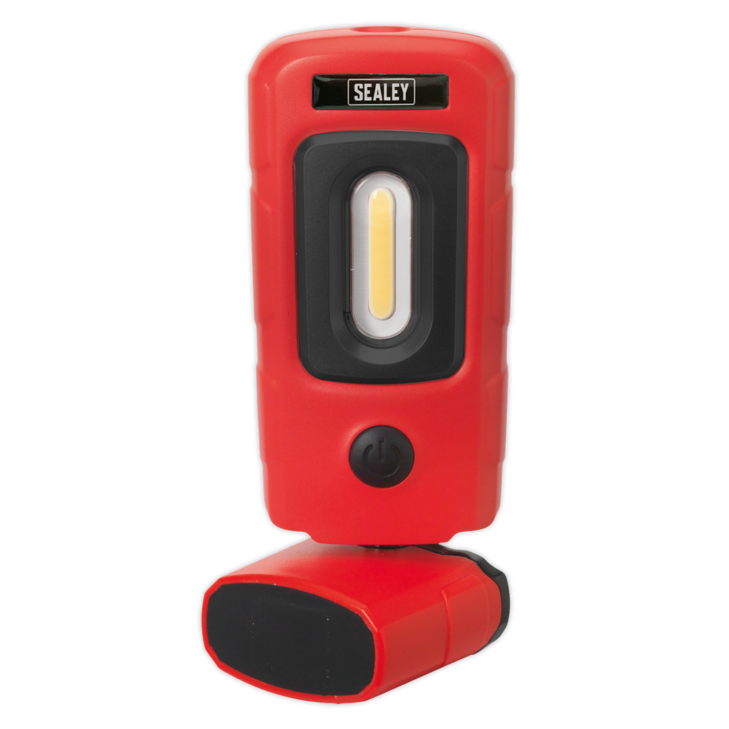 Rechargeable 360° Inspection Light 3W COB & 1W SMD LED - Red