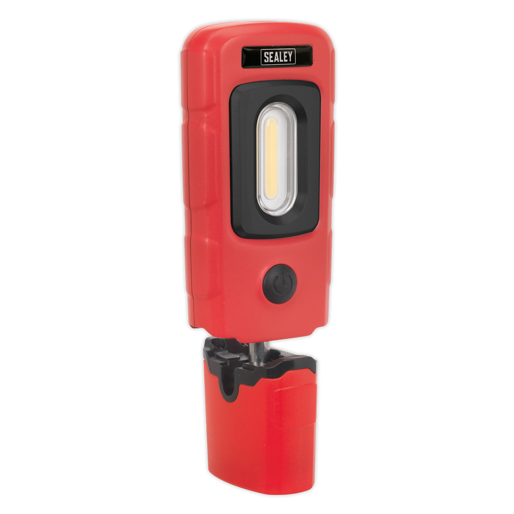 Rechargeable 360° Inspection Light 3W COB & 1W SMD LED - Red