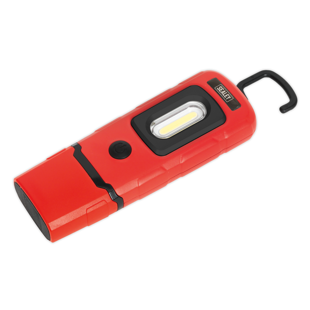 Rechargeable 360° Inspection Light 3W COB & 1W SMD LED - Red