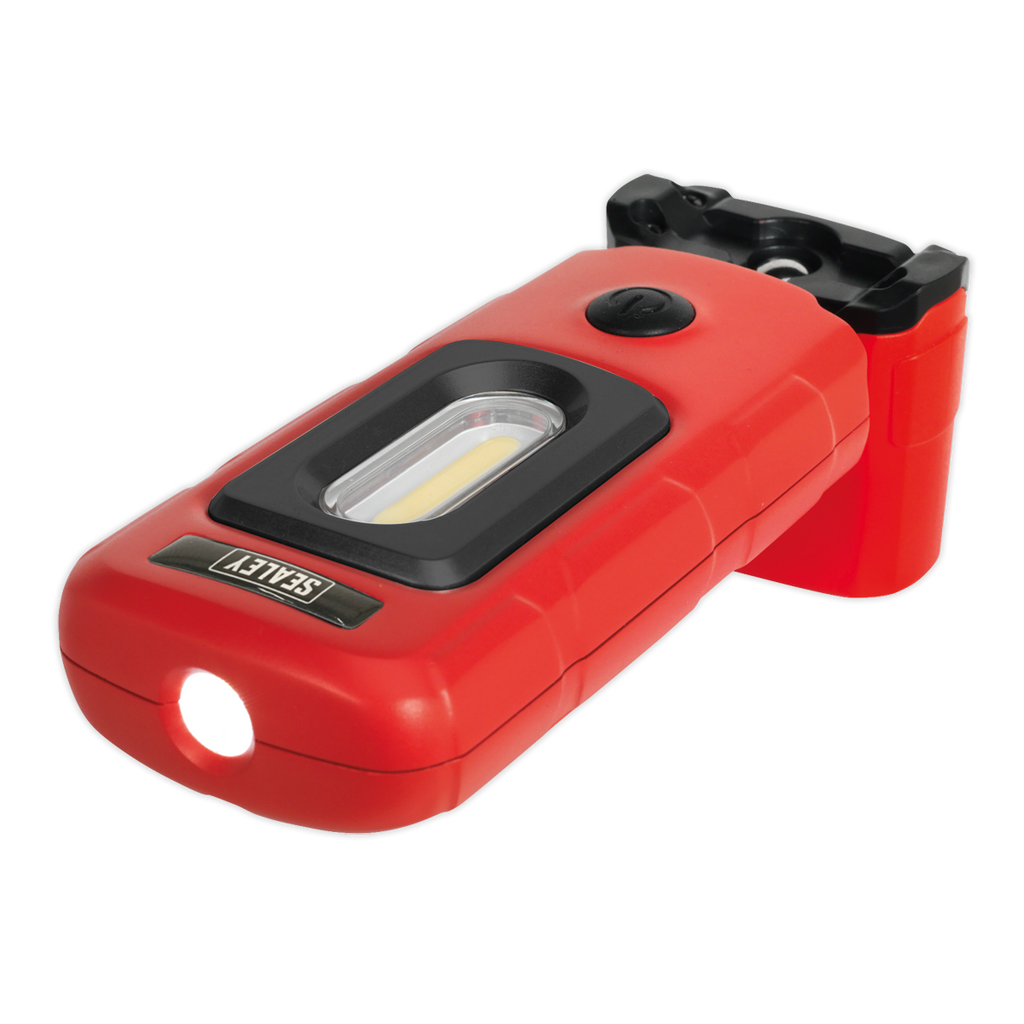 Rechargeable 360° Inspection Light 3W COB & 1W SMD LED - Red