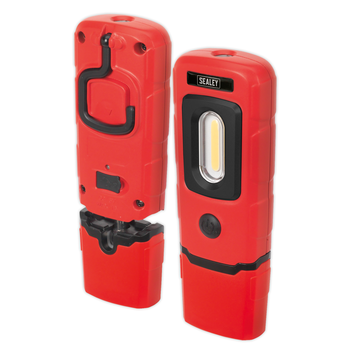 Rechargeable 360° Inspection Light 3W COB & 1W SMD LED - Red