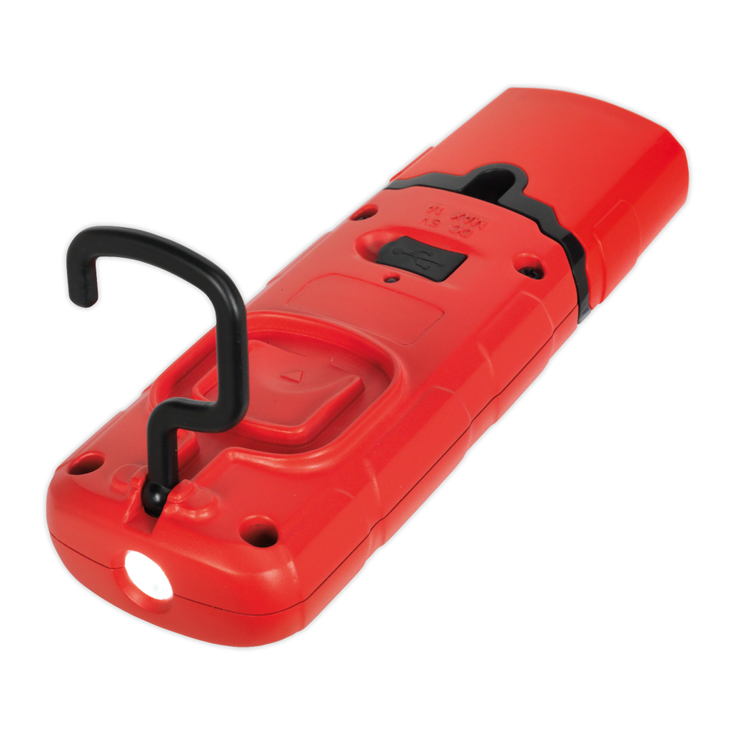 Rechargeable 360° Inspection Light 3W COB & 1W SMD LED - Red