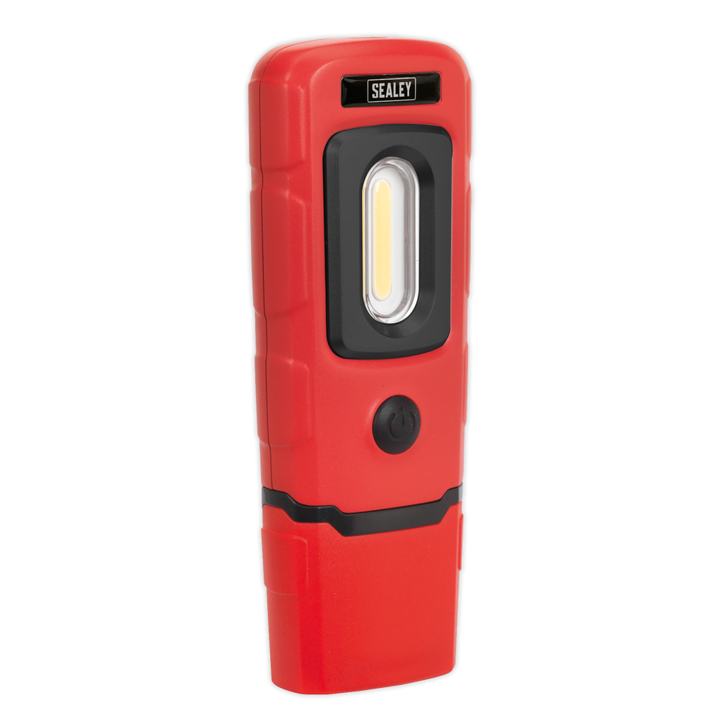 Rechargeable 360° Inspection Light 3W COB & 1W SMD LED - Red