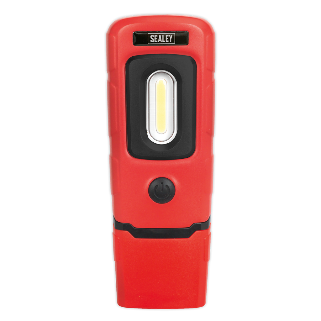 Rechargeable 360° Inspection Light 3W COB & 1W SMD LED - Red