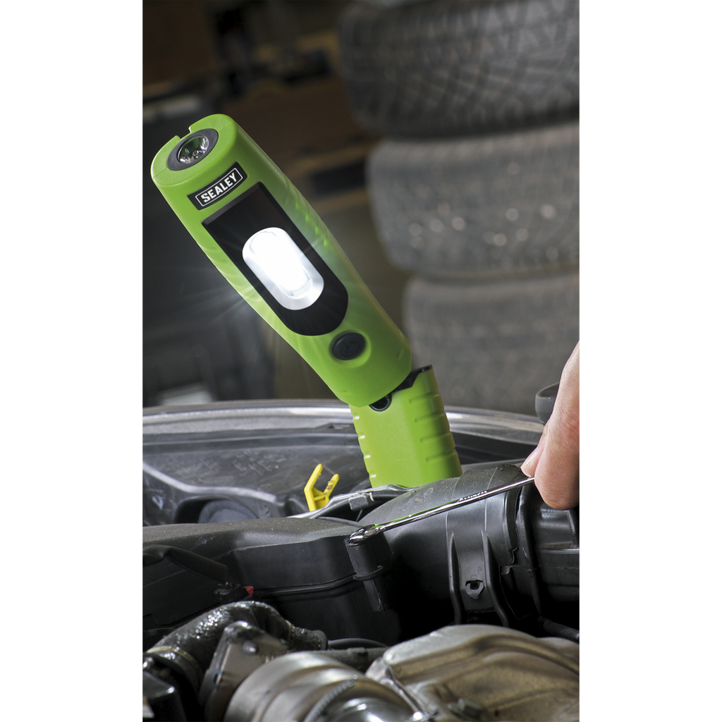 Rechargeable 360° Inspection Light 4W & 3W SMD LED - Green