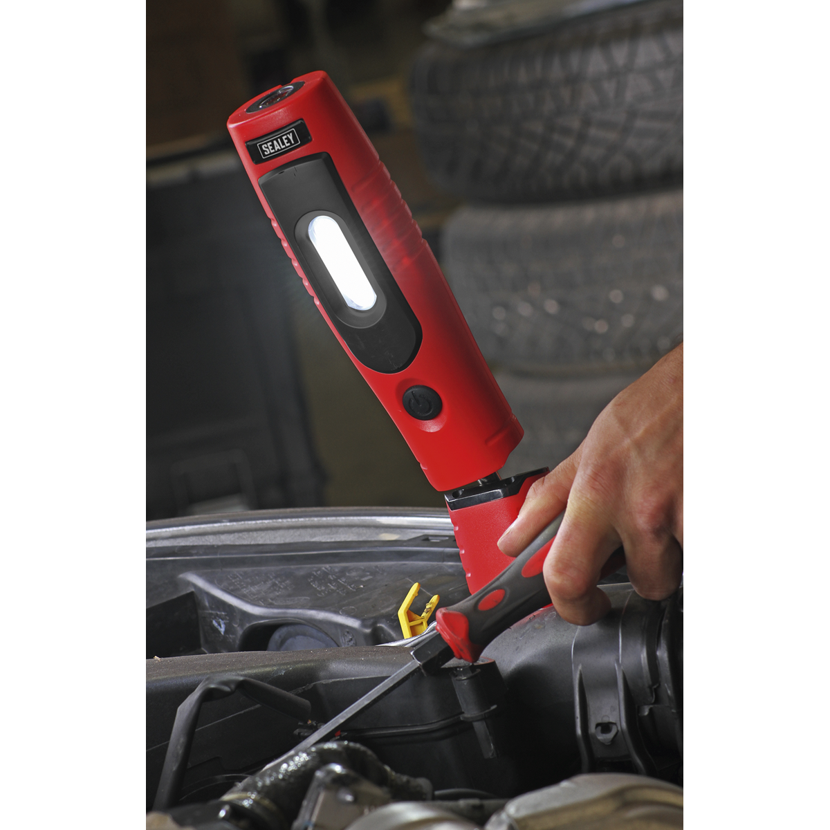 Rechargeable 360° Inspection Light 4W & 3W SMD LED - Red