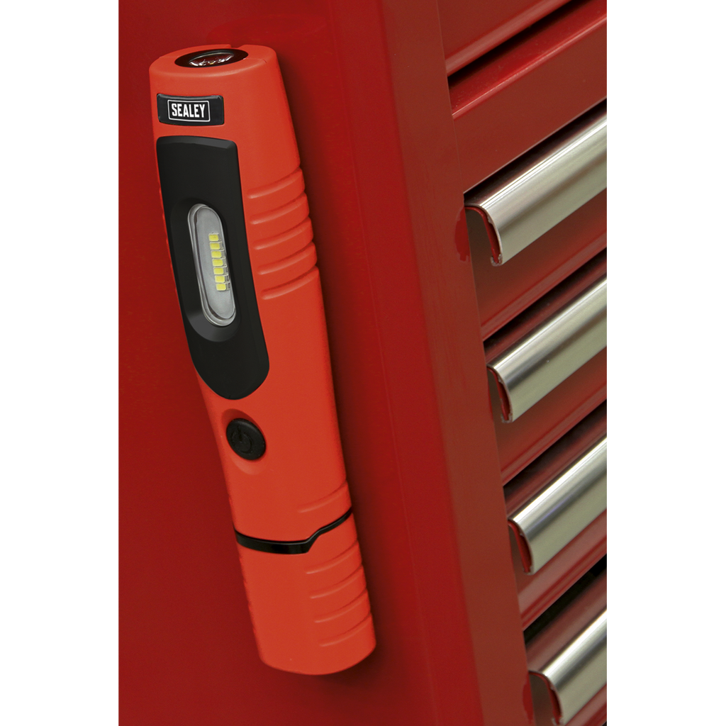Rechargeable 360° Inspection Light 4W & 3W SMD LED - Red