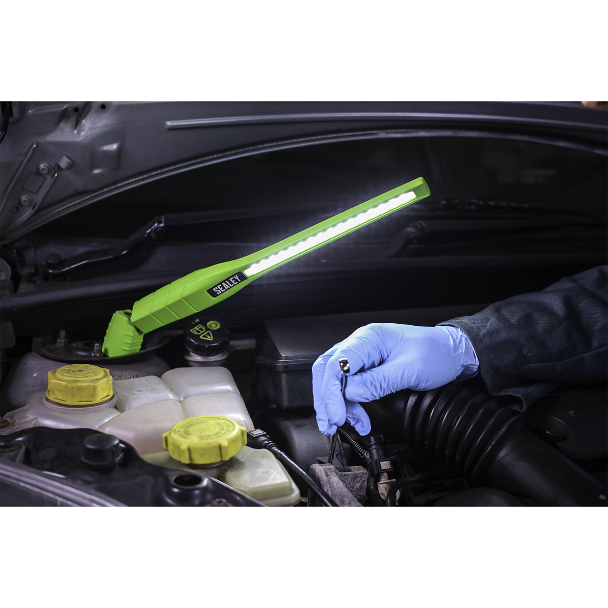 Rechargeable 360° Slim Inspection Light 8W & 1W SMD LED - Green