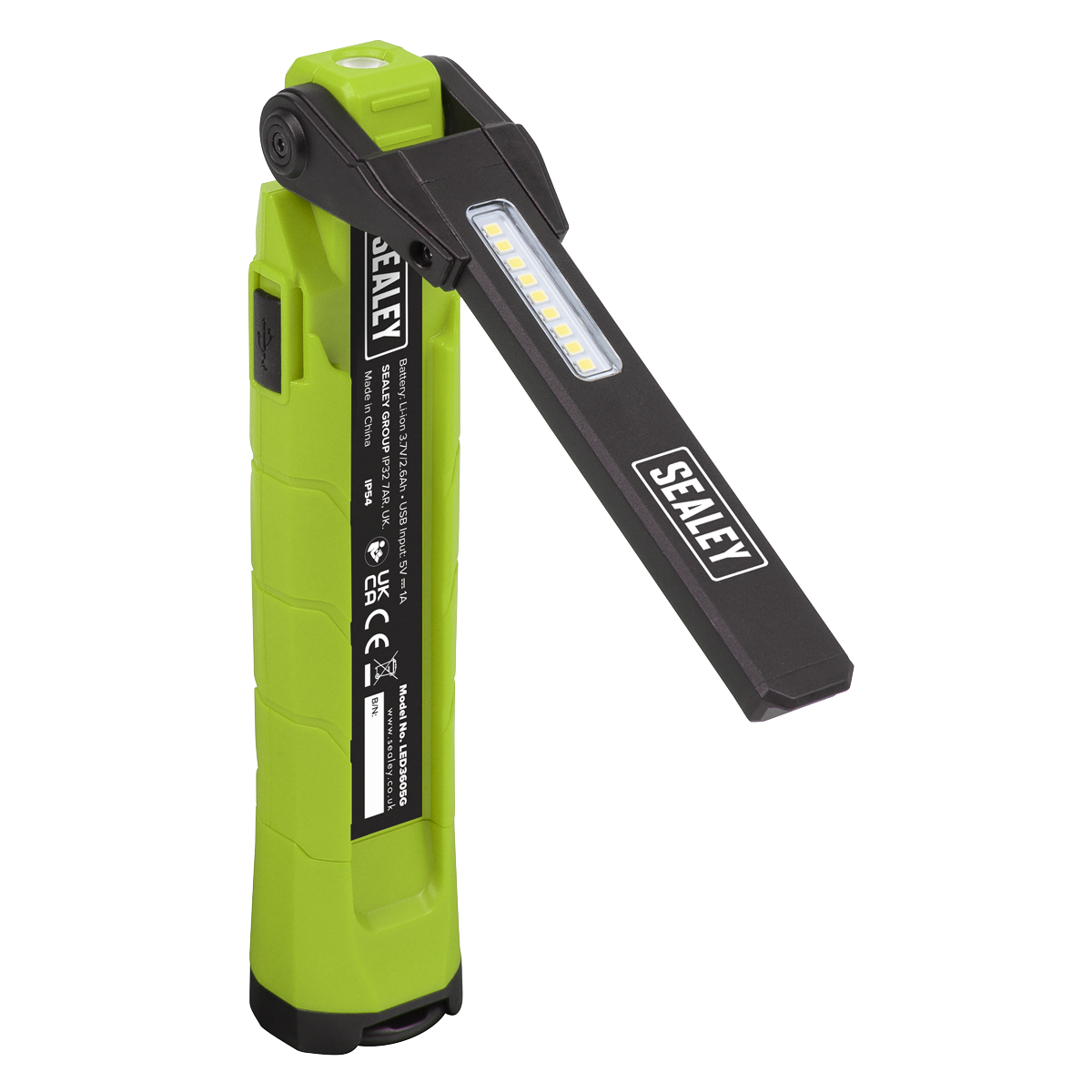 Rechargeable 360° Inspection Light 10W & 2 x 4W SMD LED - Gr