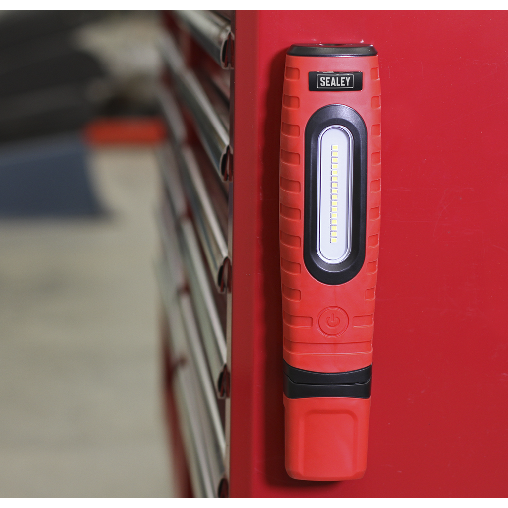 Rechargeable 360° Inspection Light 10W & 3W SMD LED - Red