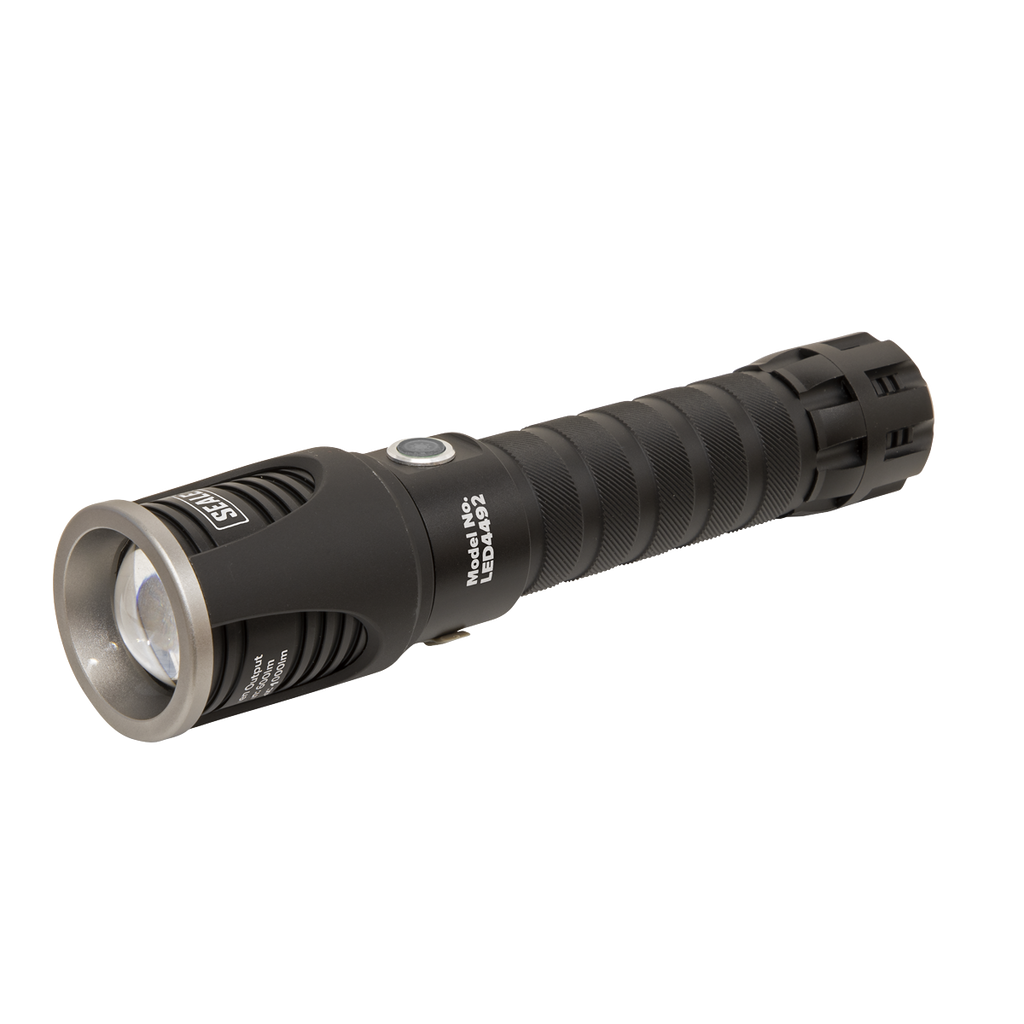 Rechargeable Aluminium Torch with Adjustable Focus 10W SMD L