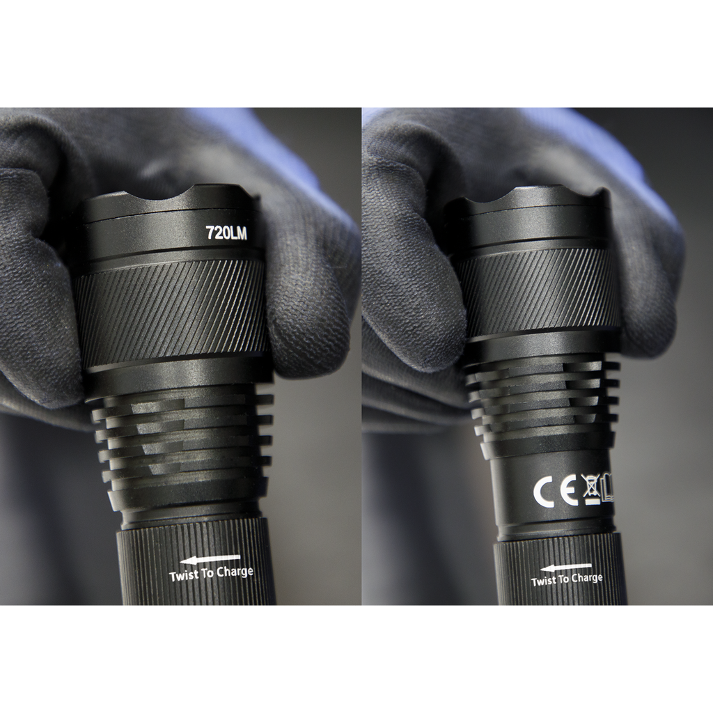 Rechargeable Aluminium Torch with Adjustable Focus 10W SMD L
