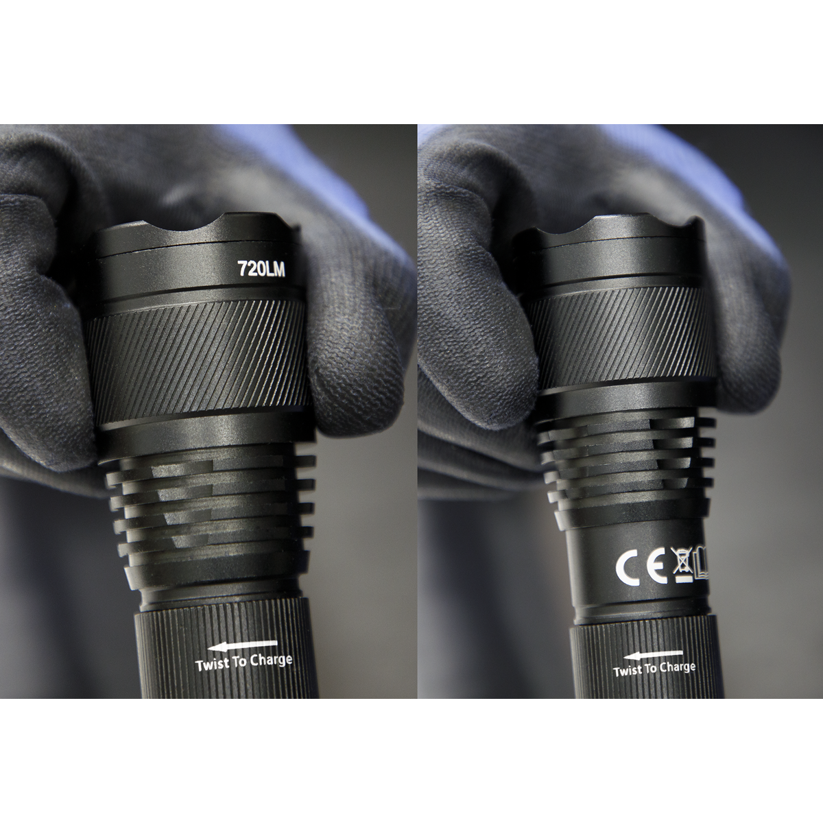 Rechargeable Aluminium Torch with Adjustable Focus 10W SMD L