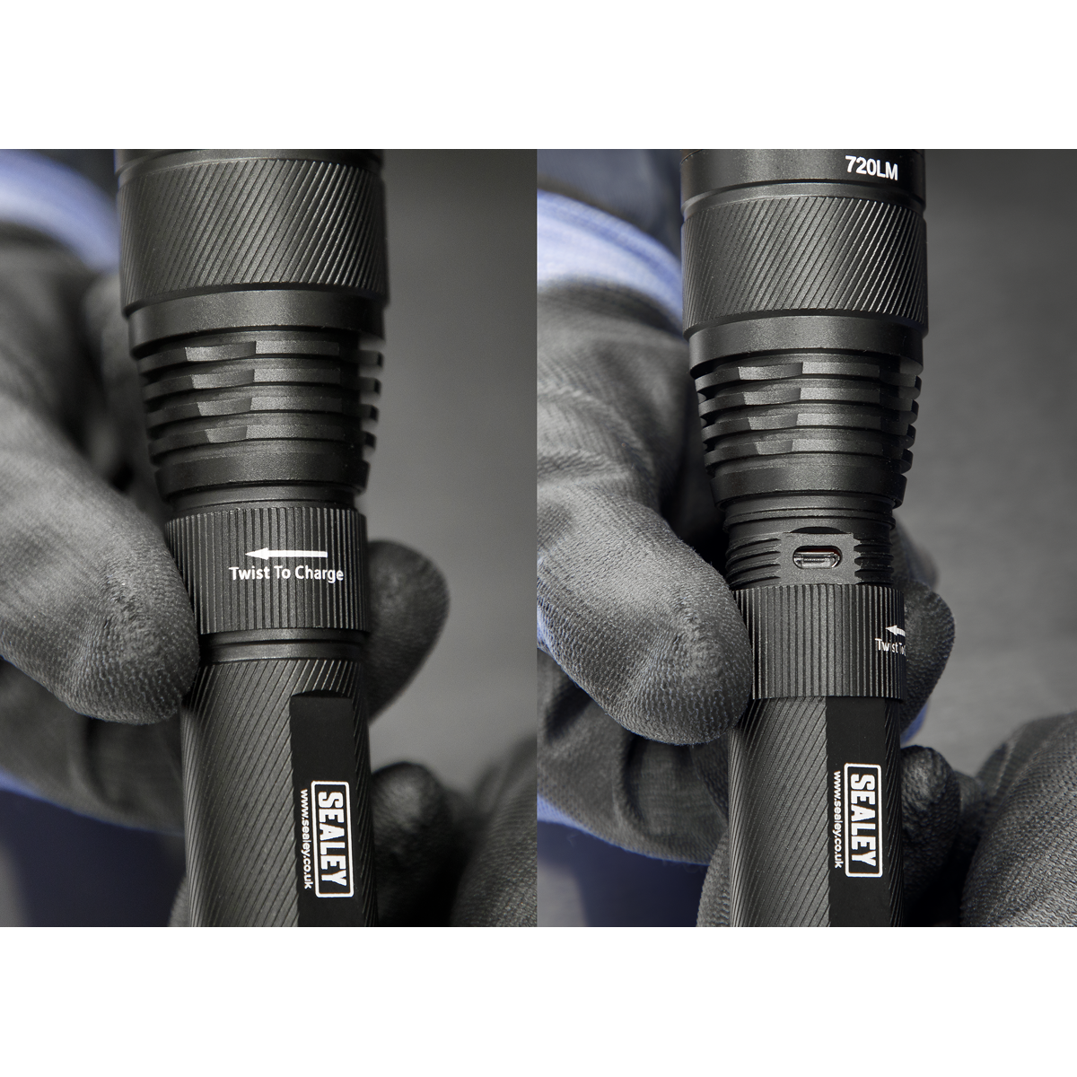 Rechargeable Aluminium Torch with Adjustable Focus 10W SMD L