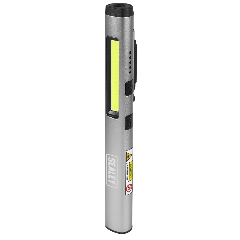 Rechargeable UV Penlight Torch with Laser Pointer 5W COB & 3