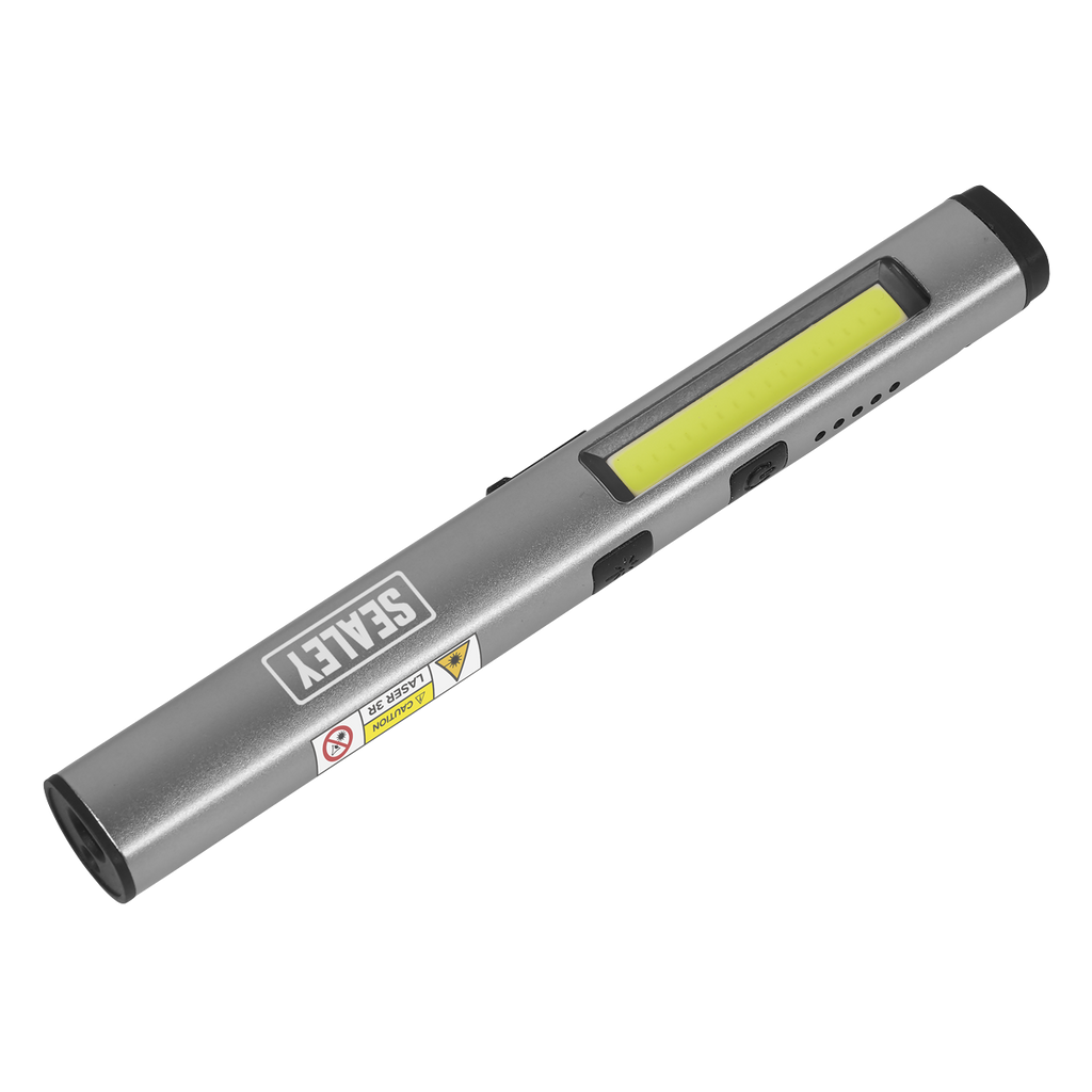 Rechargeable UV Penlight Torch with Laser Pointer 5W COB & 3