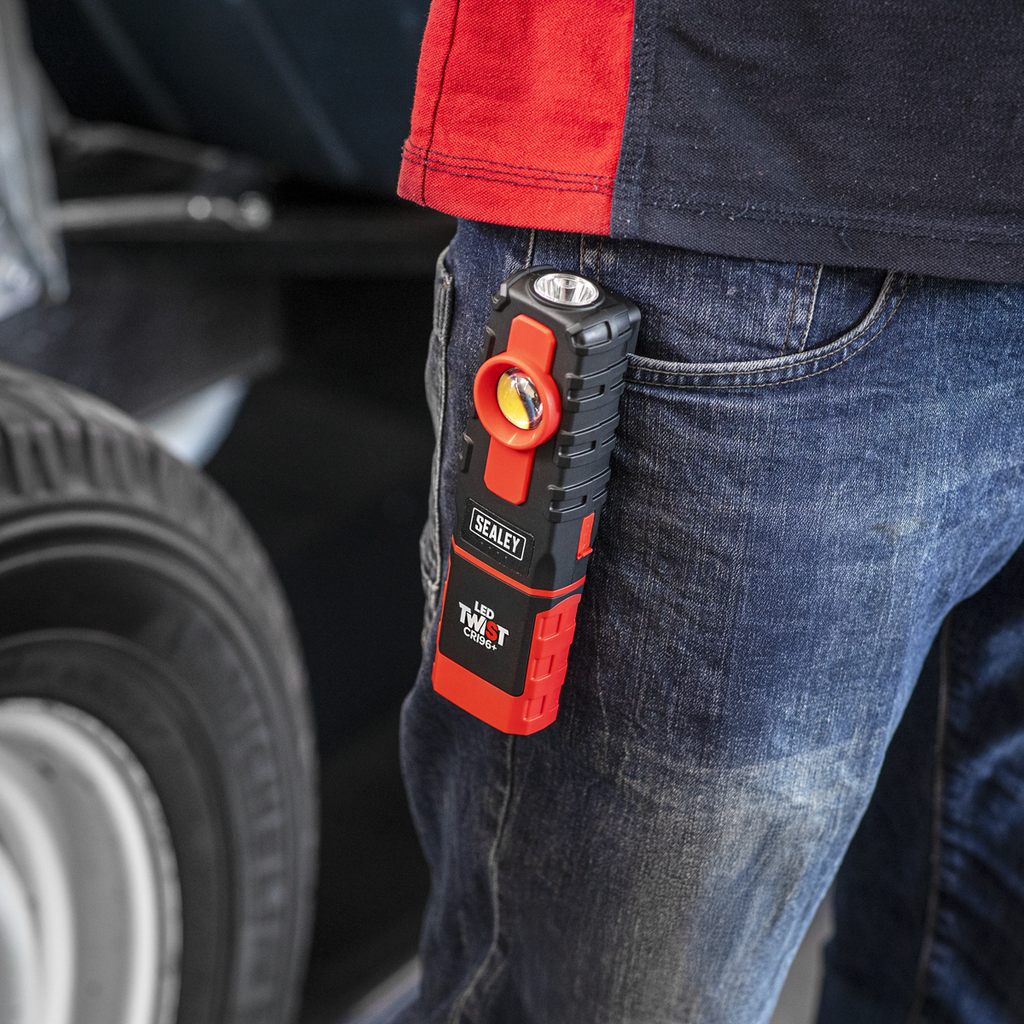 LED Twist Rechargeable Inspection Light 6W COB LED & 1W SMD