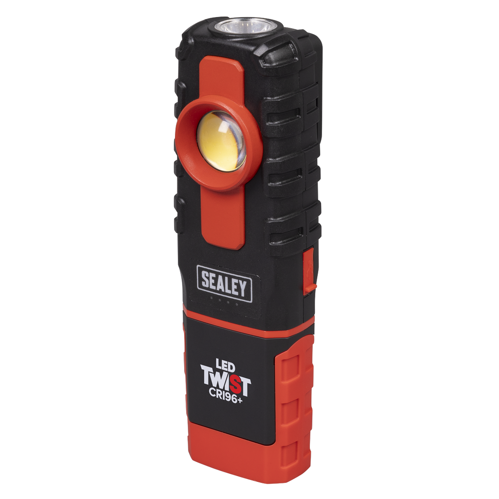 LED Twist Rechargeable Inspection Light 6W COB LED & 1W SMD