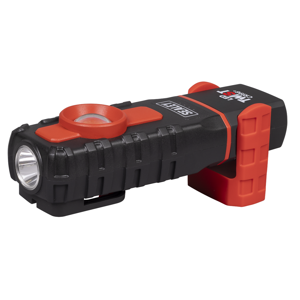 LED Twist Rechargeable Inspection Light 6W COB LED & 1W SMD